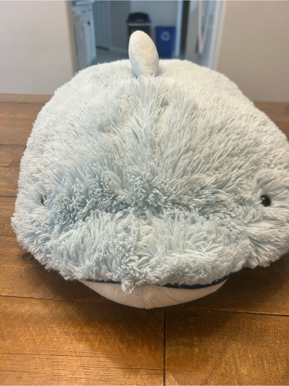 Plush Light Blue Whale Dolphin Pillow Pet for Kids - Soft Nursery Nap Accessory